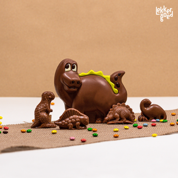 Holfiguur: Chocolade Dino